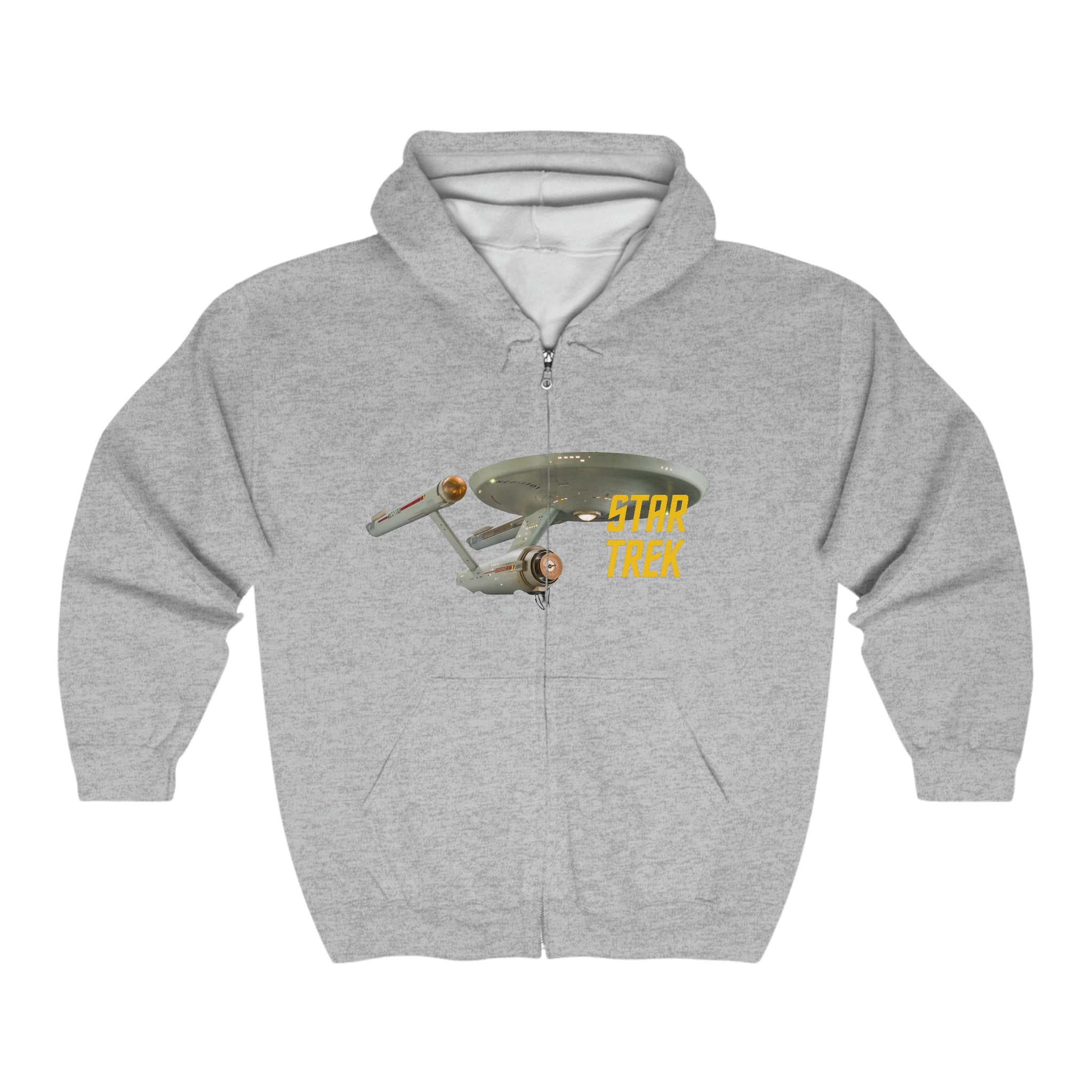 Star Trek USS Enterprise- Unisex Heavy Blend™ Full Zip Hooded Sweatshirt - Creations by Chris and Carlos