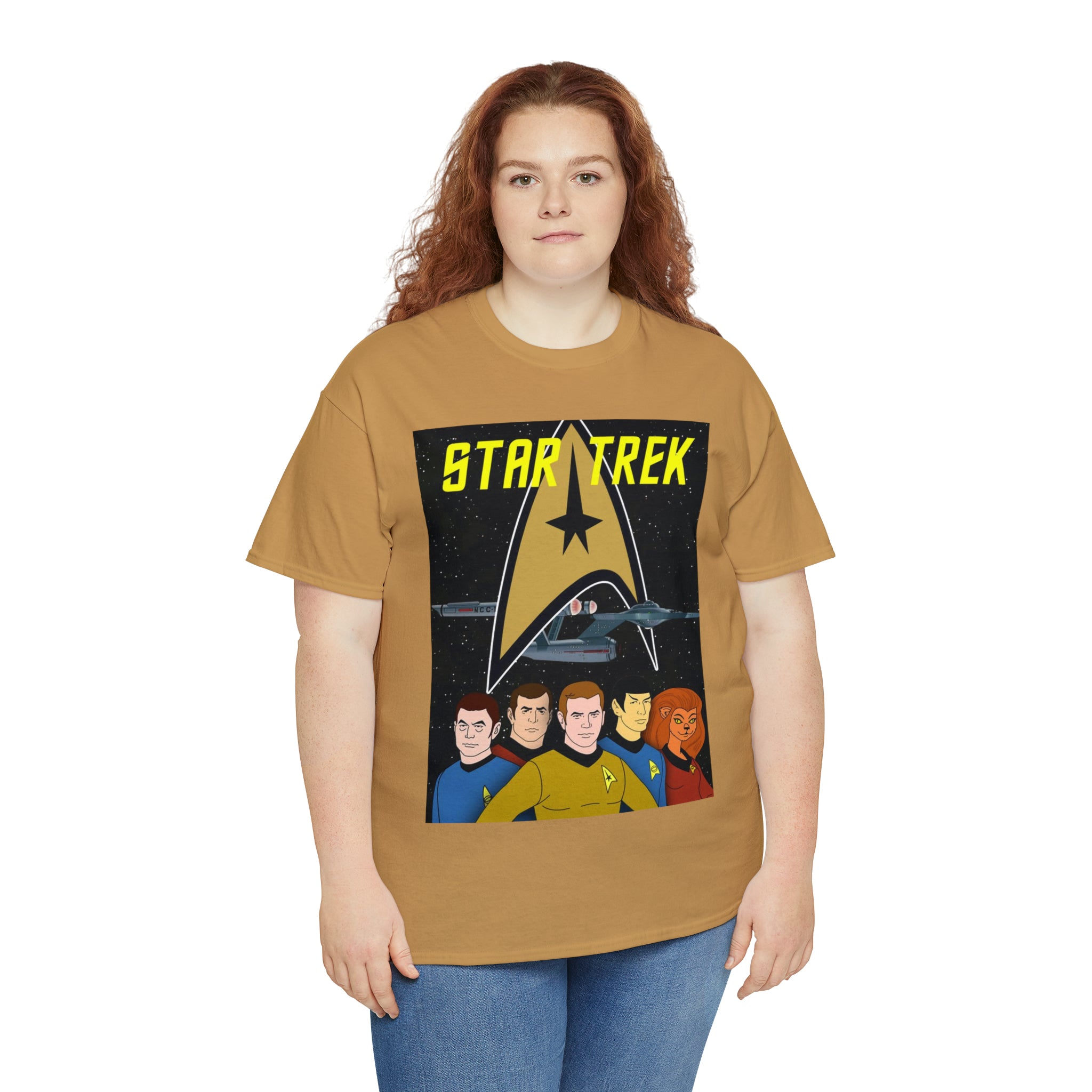 Star Trek Cartoon- Unisex Heavy Cotton T-Shirt - Creations by Chris and Carlos