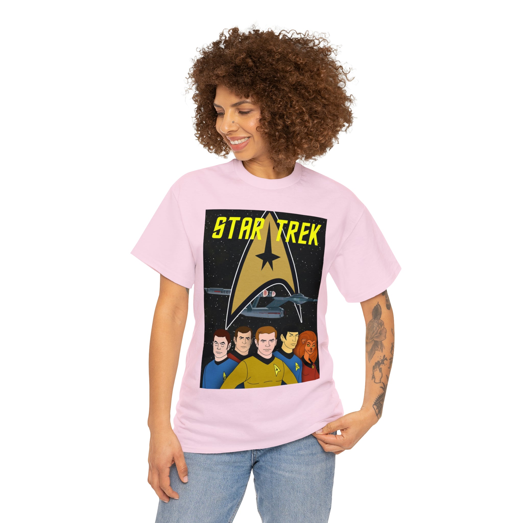 Star Trek Cartoon- Unisex Heavy Cotton T-Shirt - Creations by Chris and Carlos