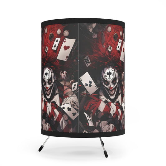 Joker- Tripod Lamp with High-Res Printed Shade, US\CA plug - Creations by Chris and Carlos