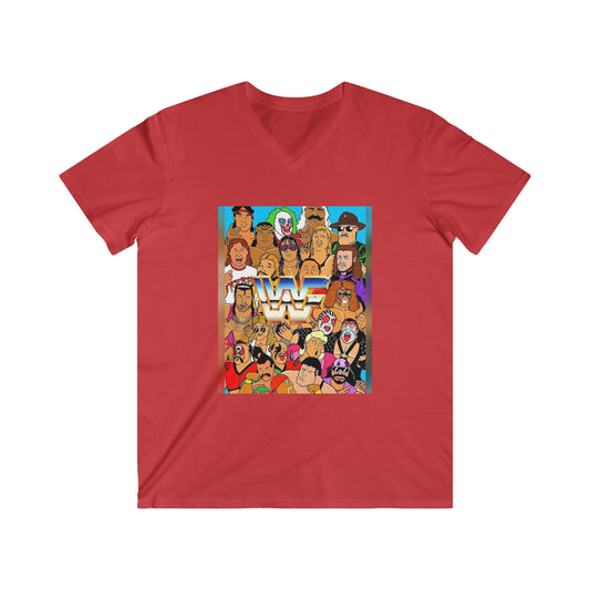 WWE- Unisex Fitted V-Neck Short Sleeve Tee - Creations by Chris and Carlos