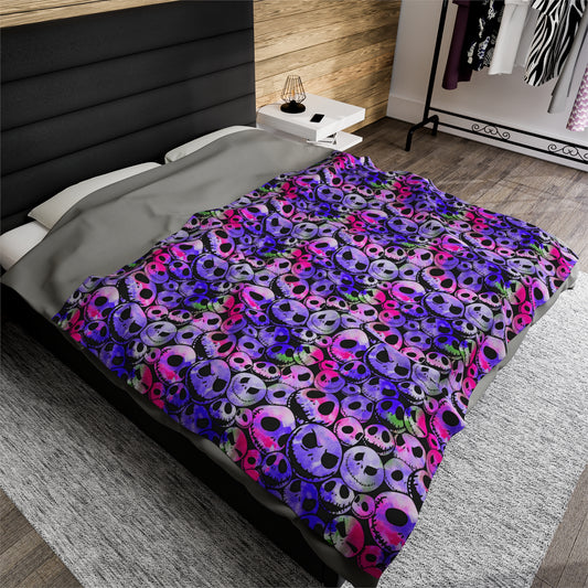 Nightmare before Christmas- Velveteen Plush CuddleLux Bliss Blanket - Creations by Chris and Carlos