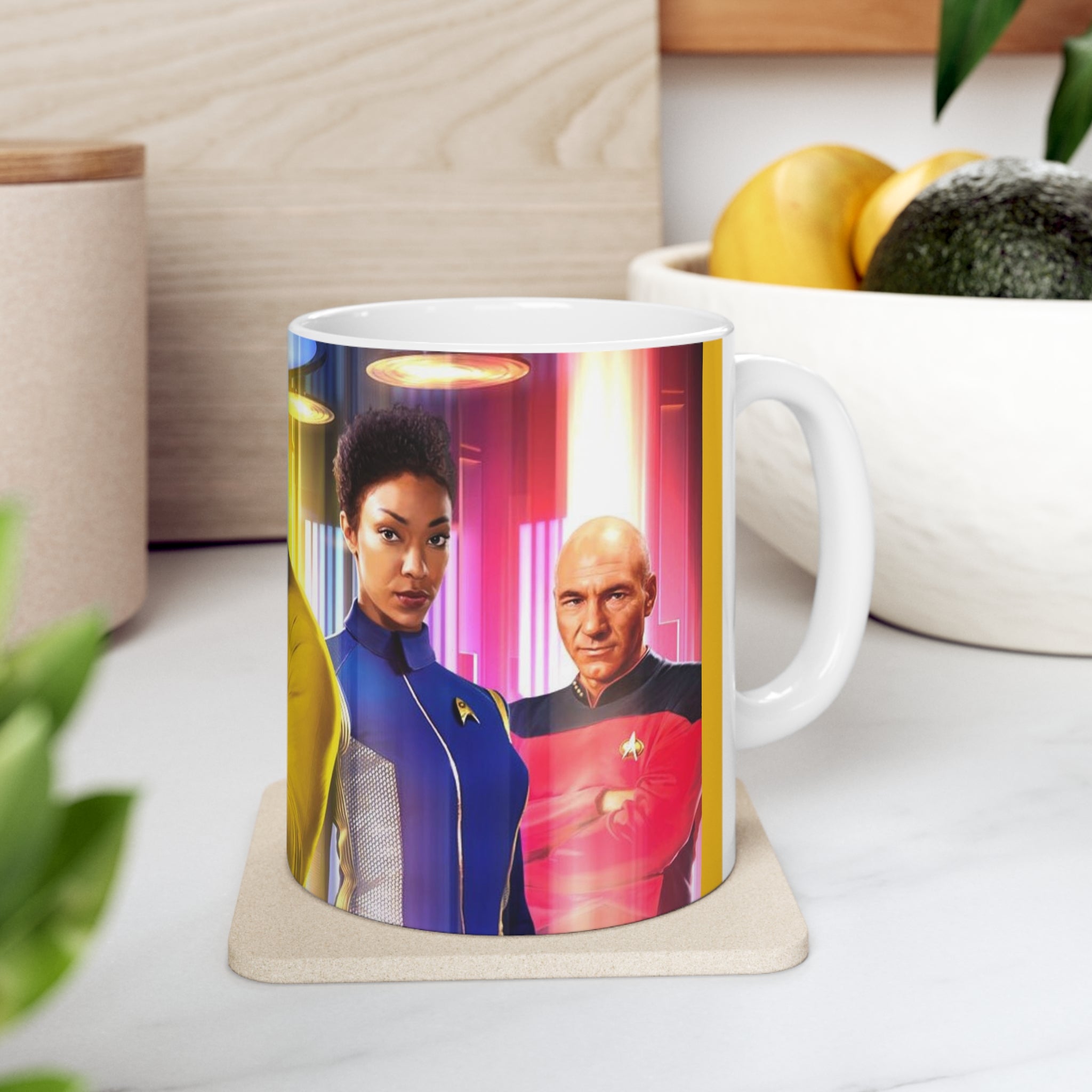 Star Trek USS Enterprise- White Ceramic Mug - Creations by Chris and Carlos