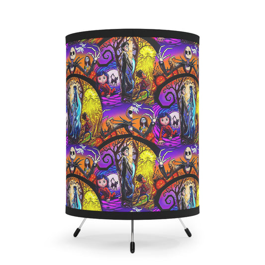Nightmare Before Christmas- Tripod Lamp with High-Res Printed Shade, US\CA plug - Creations by Chris and Carlos