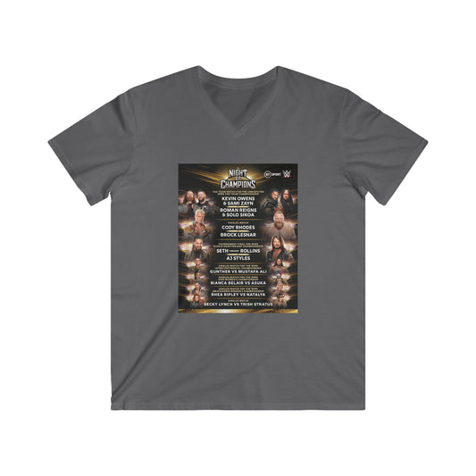 WWE Champions Logo- Unisex Fitted V-Neck Short Sleeve Tee - Creations by Chris and Carlos