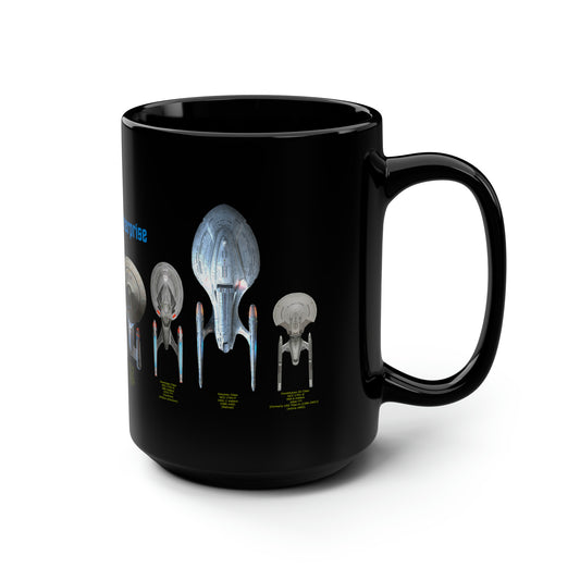 Star Trek Ships- White Ceramic Mug - Creations by Chris and Carlos