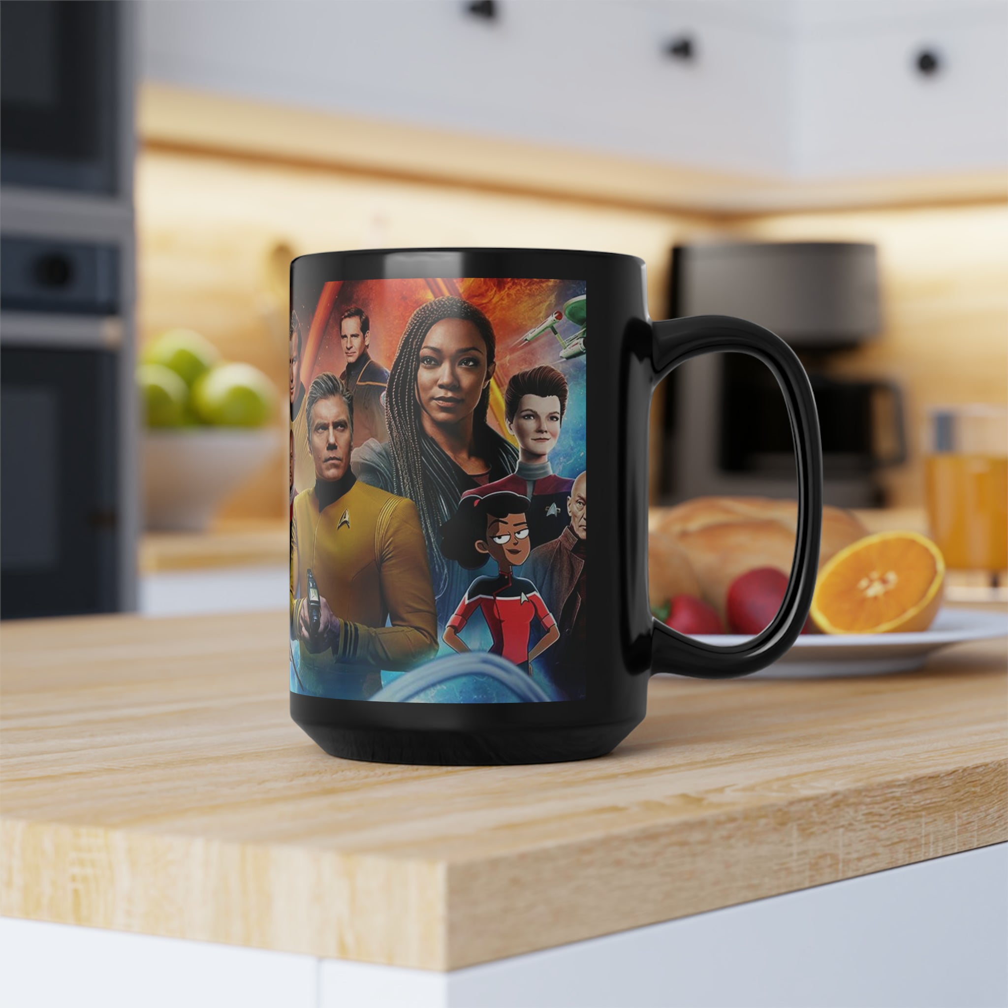 Star Trek Collection- Black Mug, 15oz - Creations by Chris and Carlos