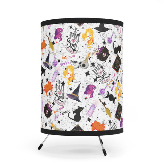 Hocus Pocus- Tripod Lamp with High-Res Printed Shade, US\CA plug - Creations by Chris and Carlos