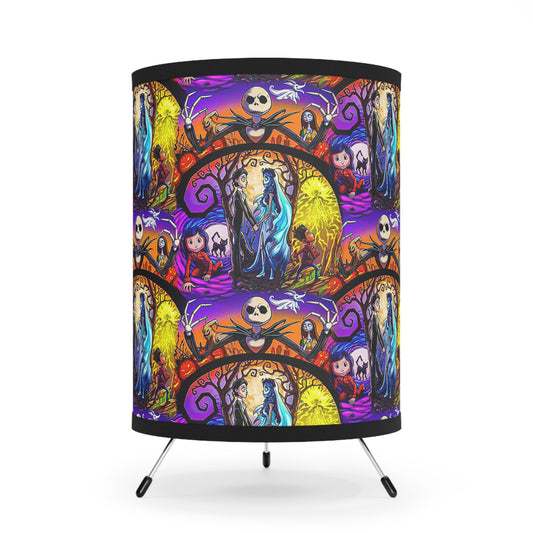 Nightmare Before Christmas- Tripod Lamp with High-Res Printed Shade, US\CA plug - Creations by Chris and Carlos
