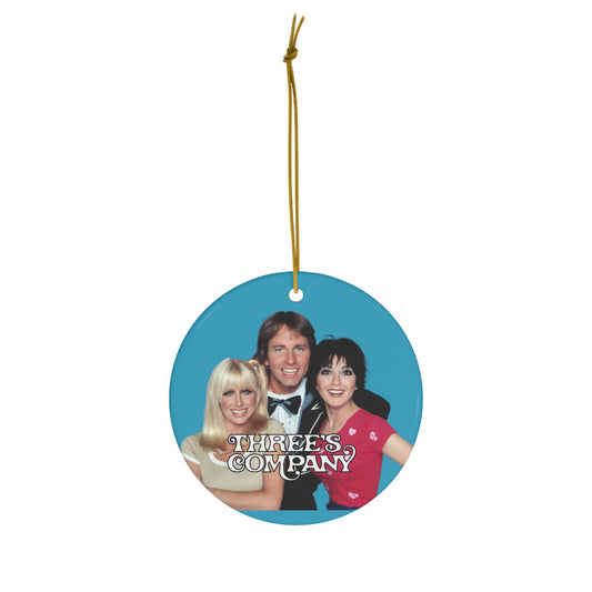 Three's Company 70's TV Show- Ceramic Ornament, 4 Shapes - Creations by Chris and Carlos