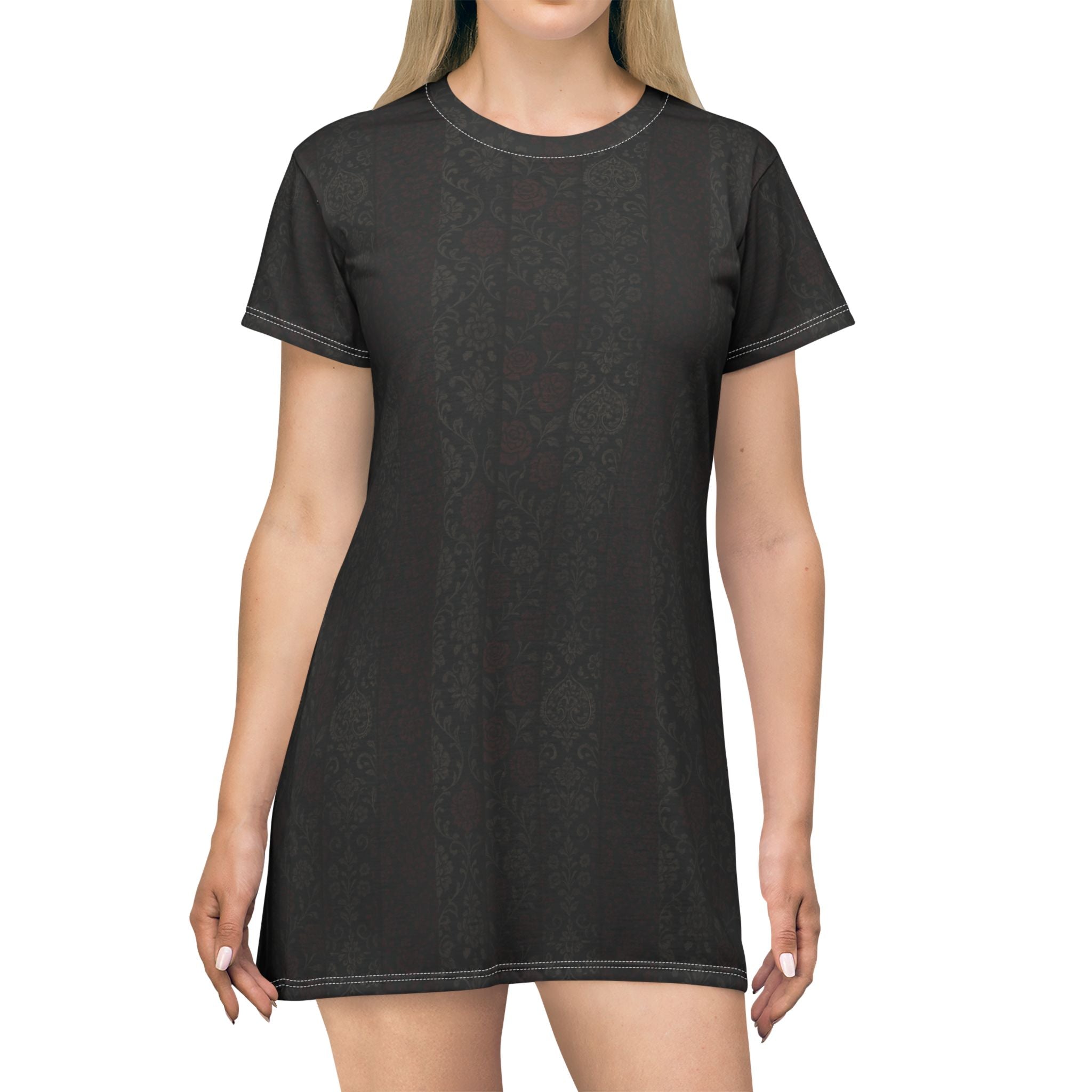 gothic t shirt dress Fashion Dress Gothic Vintage Women's Short Sleeve Punk Print T-Shirt Dress Sexy Rock Mini Dress Casual Tops Tee Black at Amazon Women's Clothing store