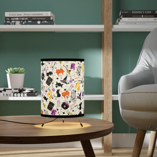 Hocus Pocus- Tripod Lamp with High-Res Printed Shade, US\CA plug - Creations by Chris and Carlos