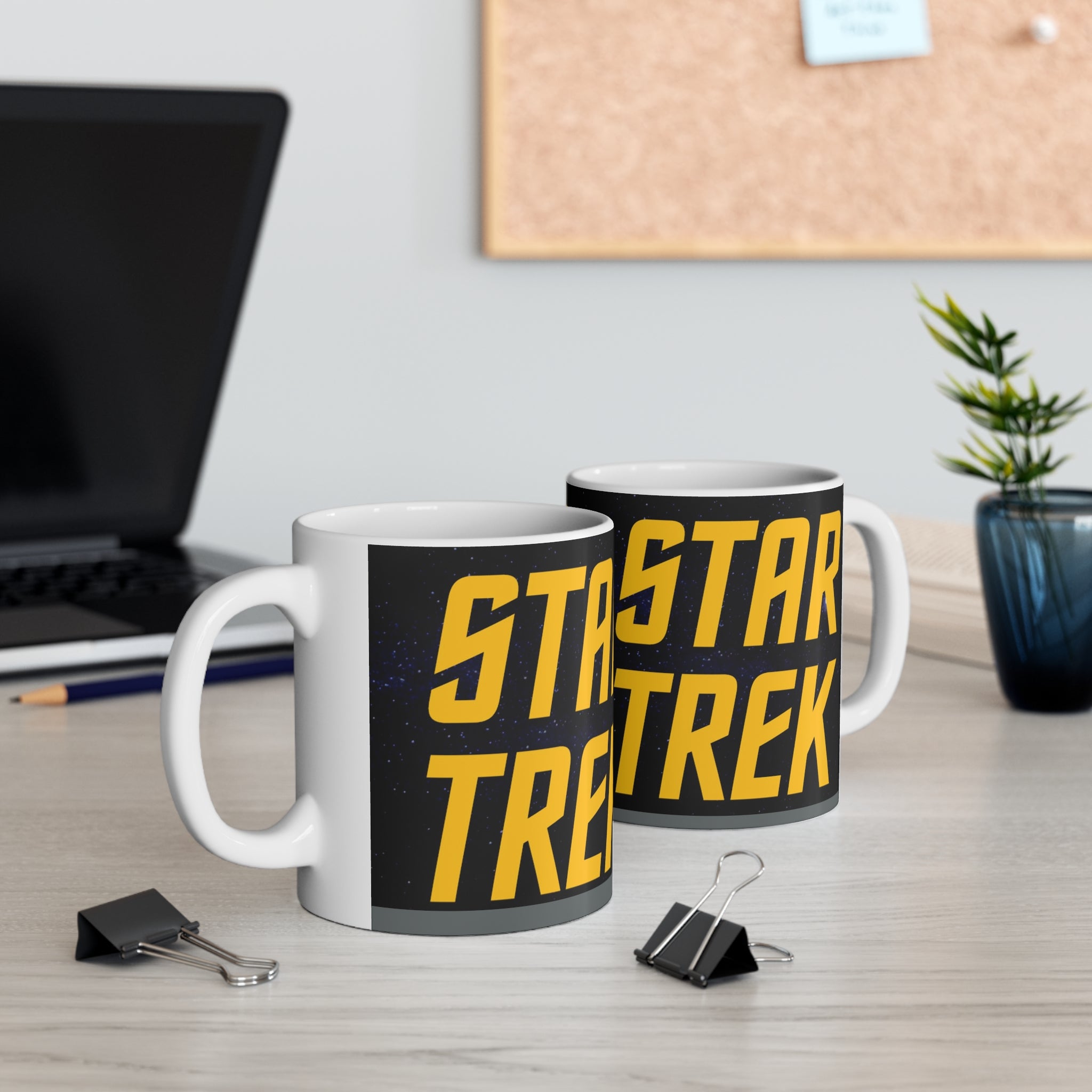 Star Trek Collection- USS Enterprise White Ceramic Mug - Creations by Chris and Carlos