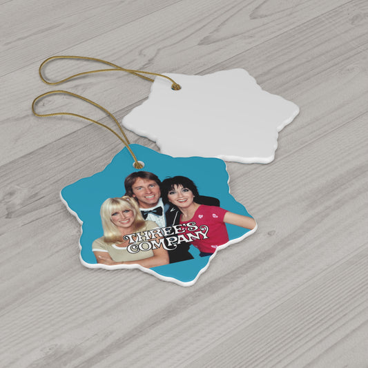 Three's Company 70's TV Show- Ceramic Ornament, 4 Shapes - Creations by Chris and Carlos