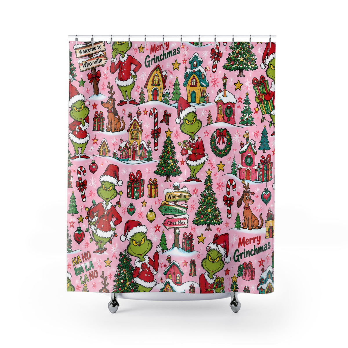 Pink Grinchmas™ | Shower Curtain