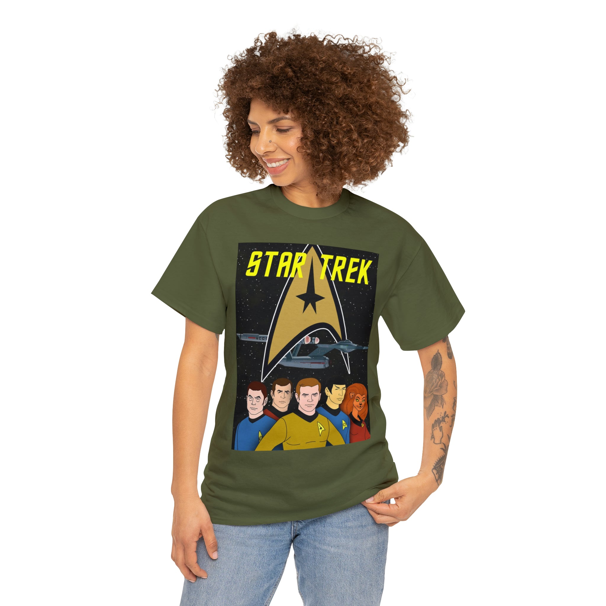 Star Trek Cartoon- Unisex Heavy Cotton T-Shirt - Creations by Chris and Carlos