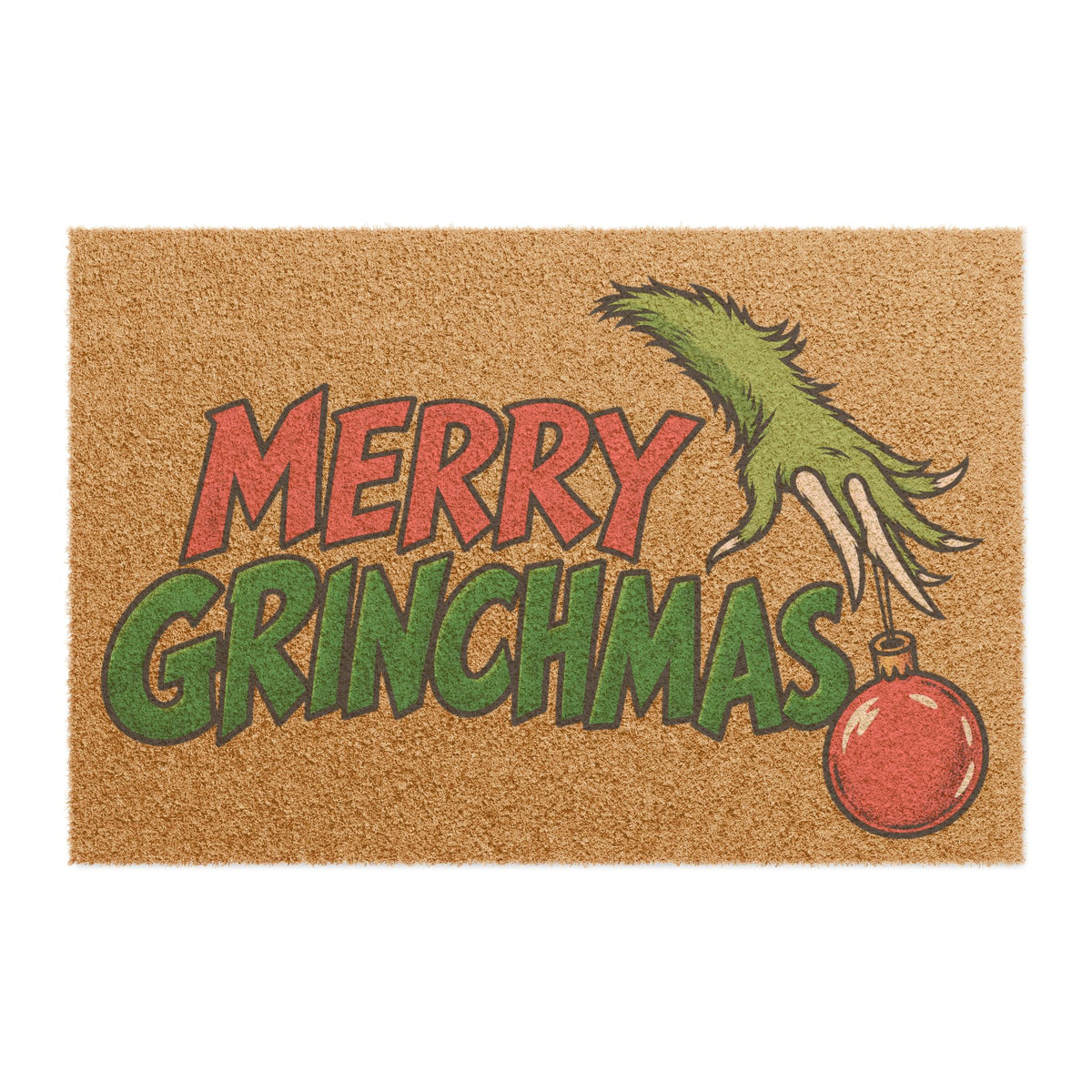 Merry Grinchmas Doormat-Grinch Coir Outdoor Mat