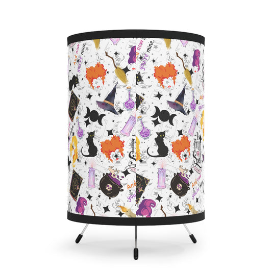 Hocus Pocus- Tripod Lamp with High-Res Printed Shade, US\CA plug - Creations by Chris and Carlos