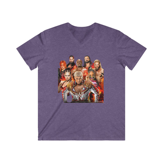 WWE Champions 2023- Unisex Fitted V-Neck Short Sleeve Tee - Creations by Chris and Carlos