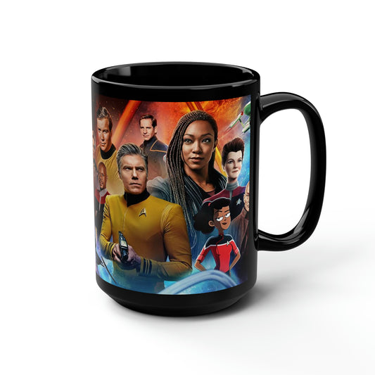 Star Trek Collection- Black Mug, 15oz - Creations by Chris and Carlos
