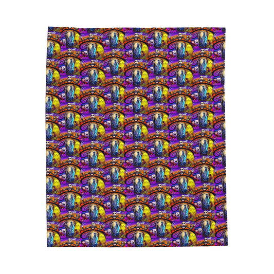 Nightmare before Christmas- Velveteen Plush CuddleLux Bliss Blanket - Creations by Chris and Carlos