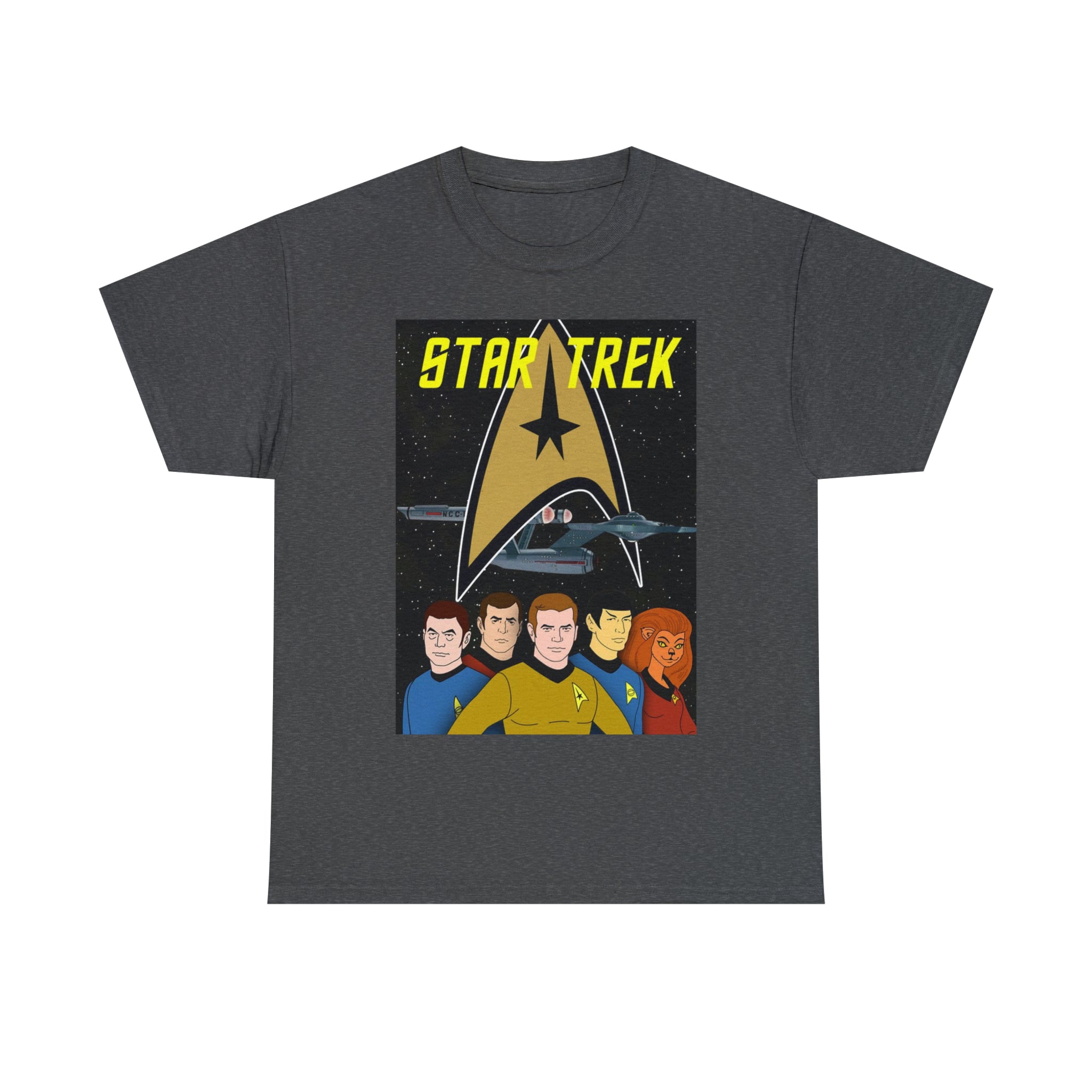 Star Trek Cartoon- Unisex Heavy Cotton T-Shirt - Creations by Chris and Carlos