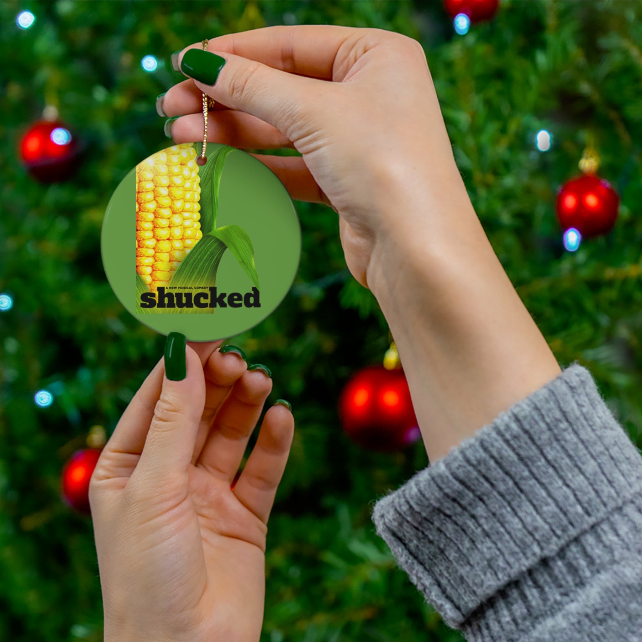 Shucked the musical- Ceramic Ornament, 4 Shapes - Creations by Chris and Carlos