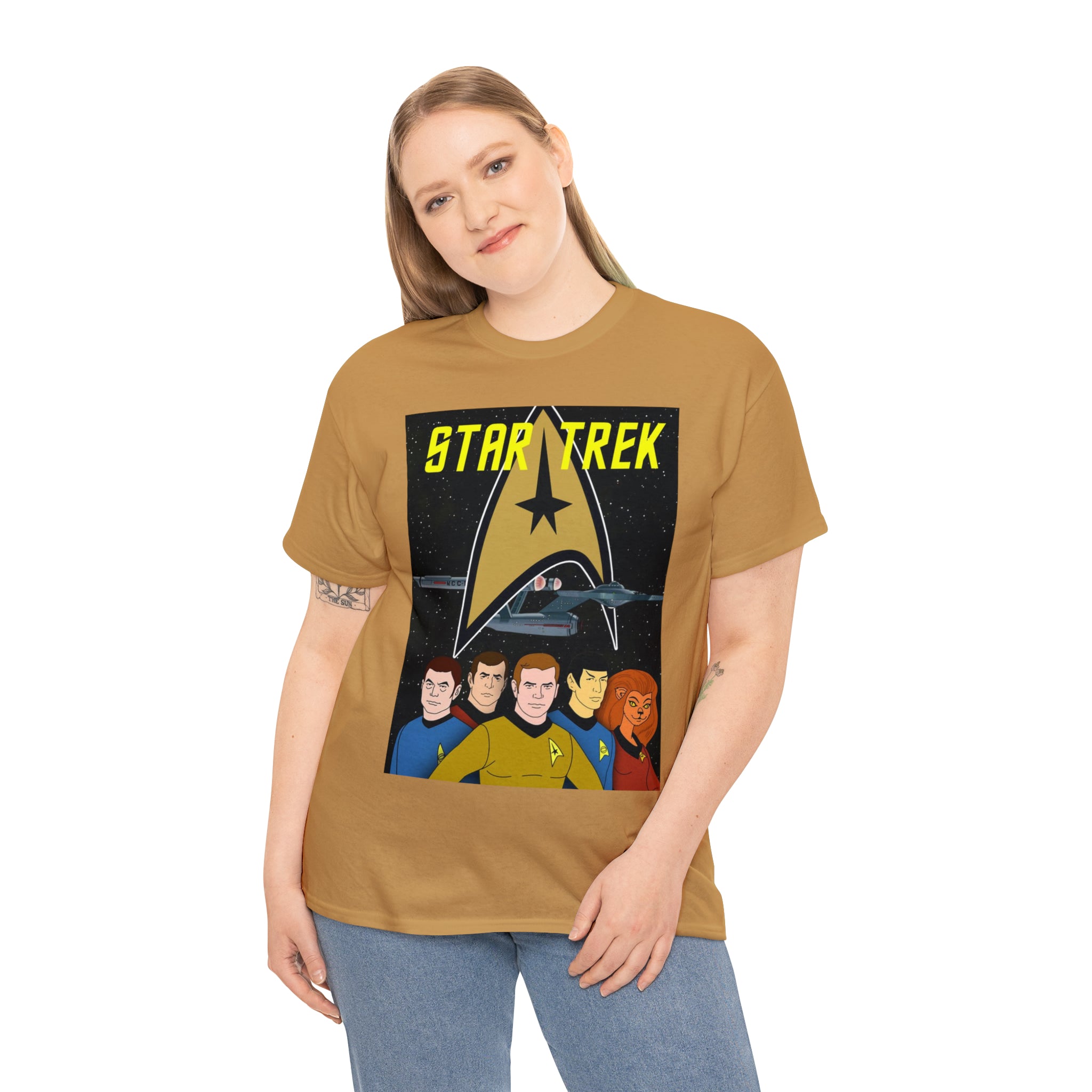 Star Trek Cartoon- Unisex Heavy Cotton T-Shirt - Creations by Chris and Carlos