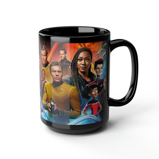 Star Trek Collection- Black Mug, 15oz - Creations by Chris and Carlos