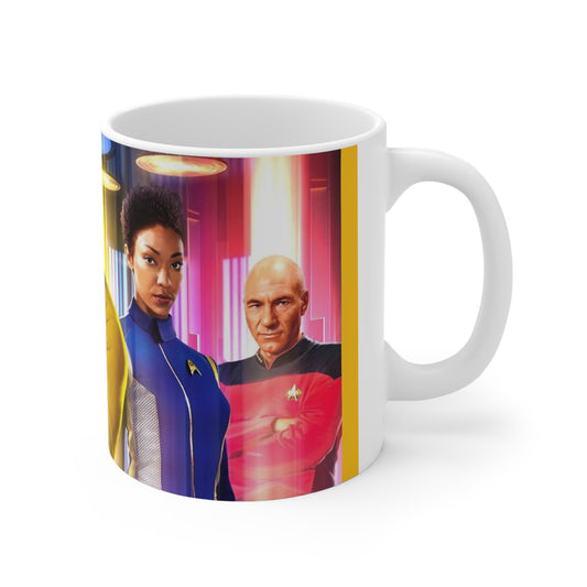 Star Trek USS Enterprise- White Ceramic Mug - Creations by Chris and Carlos