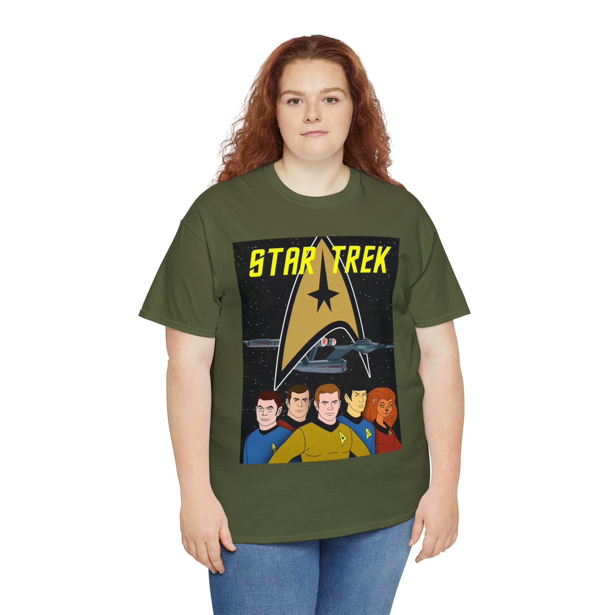 Star Trek Cartoon- Unisex Heavy Cotton T-Shirt - Creations by Chris and Carlos