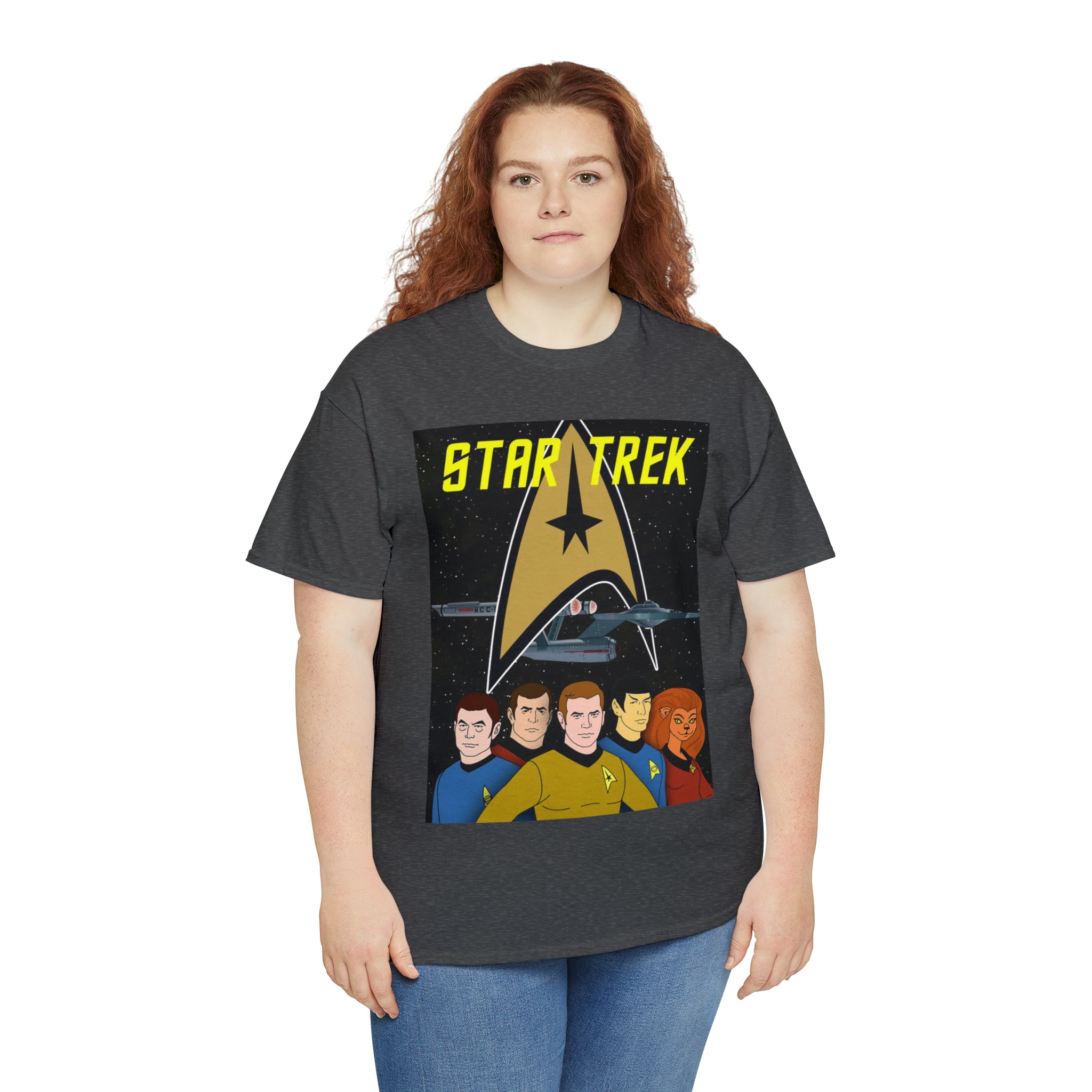 Star Trek Cartoon- Unisex Heavy Cotton T-Shirt - Creations by Chris and Carlos