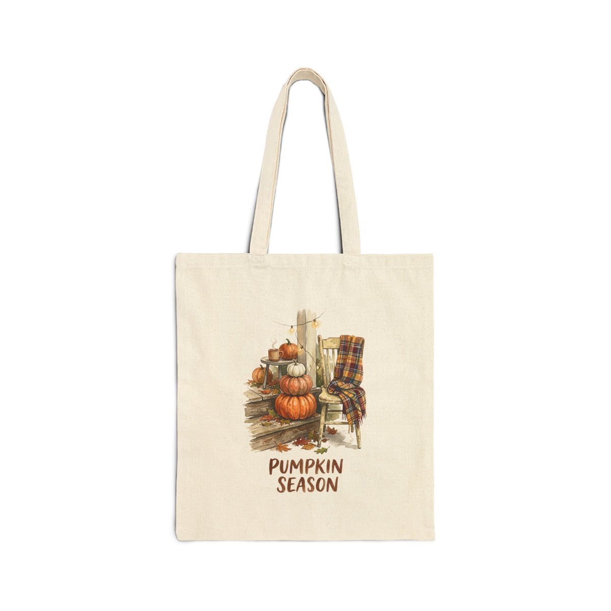 Pumpkin Season Illustration Tote | Fall Pumpkin Farm Tote