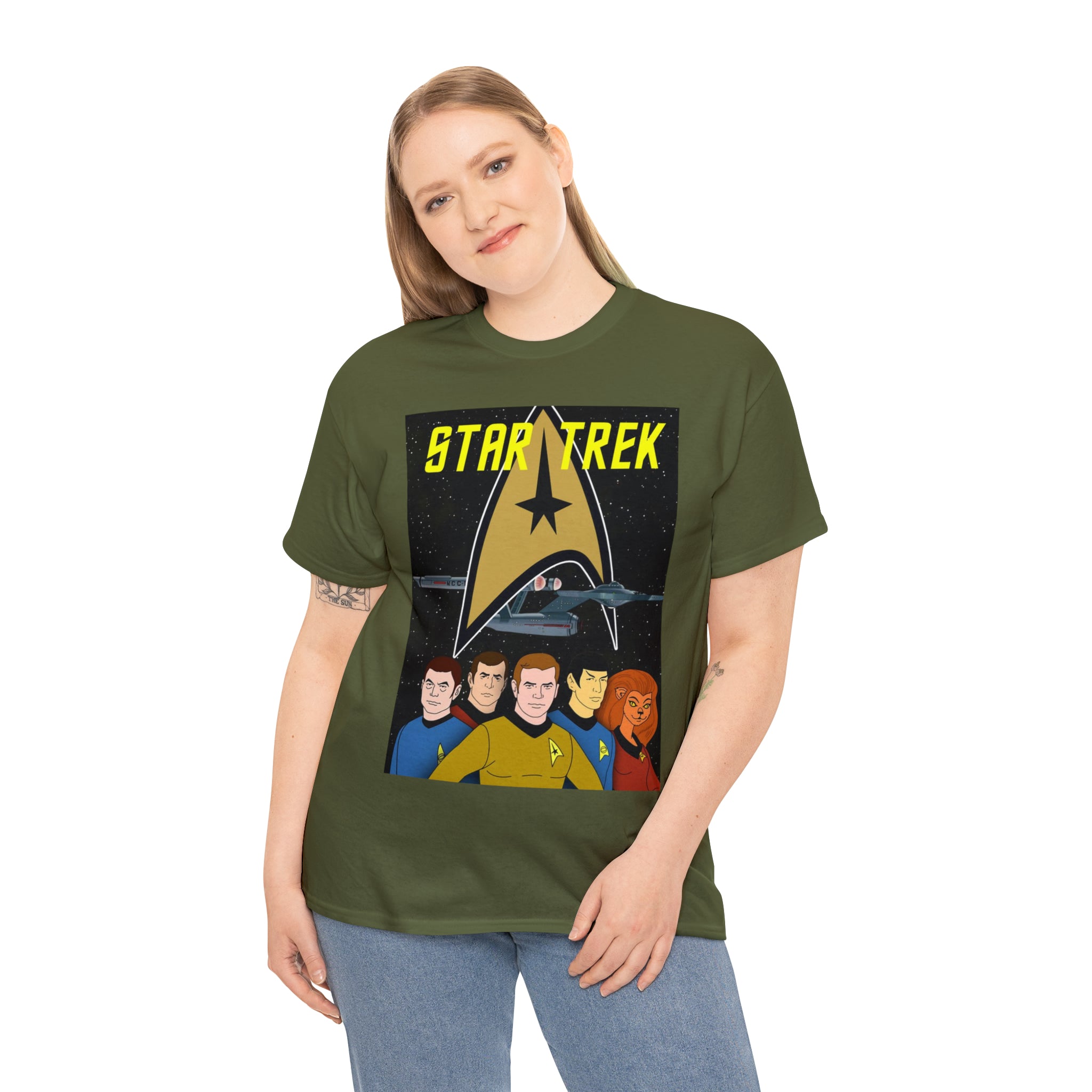 Star Trek Cartoon- Unisex Heavy Cotton T-Shirt - Creations by Chris and Carlos
