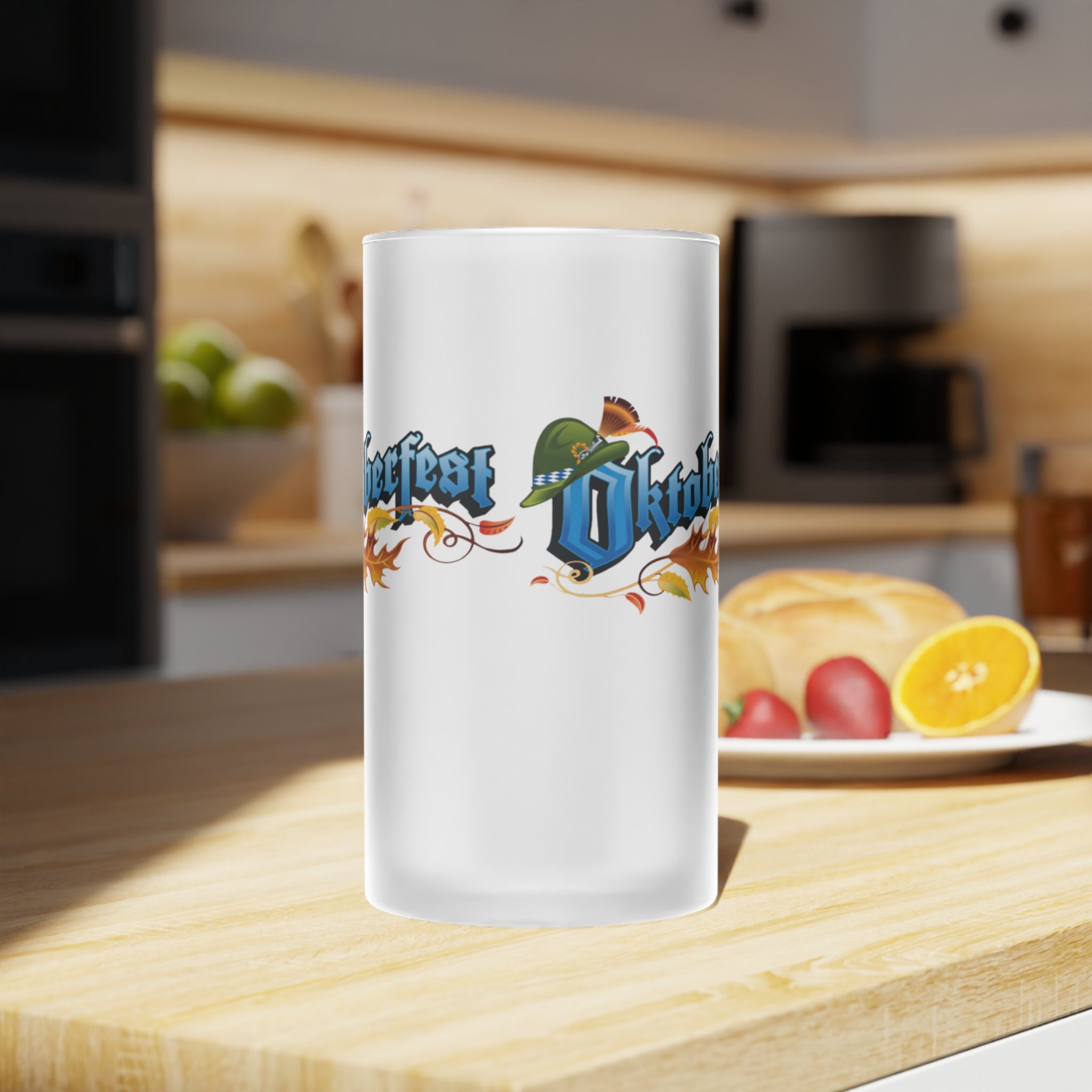 Oktoberfest- Frosted Glass Beer Mug - Creations by Chris and Carlos