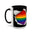 LGBTQ+ Pride Accent Coffee Mug, Rainbow Heart Ceramic Cup, Gift for Pride Month, Equality Mug, Love Wins Drinkware
