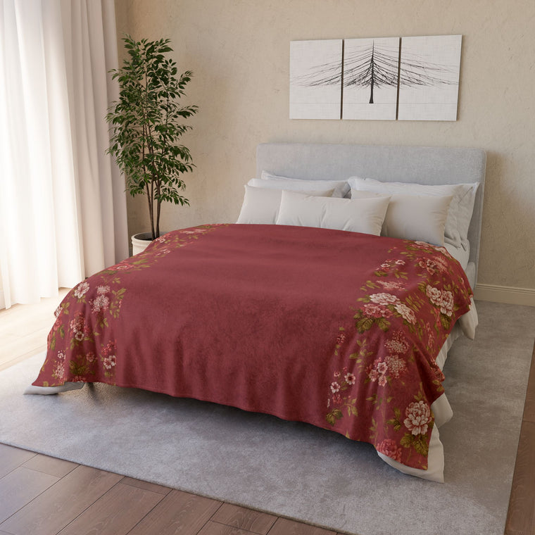 Plumstead Manor- Cozy Floral Blanket, Soft Throw Blanket, Home Decor, Gift for Her, Couch Blanket, Wedding Gift, Snuggle Up Blanket - Creations by Chris and Carlos