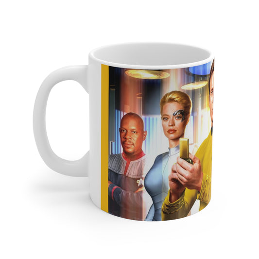 Star Trek USS Enterprise- White Ceramic Mug - Creations by Chris and Carlos