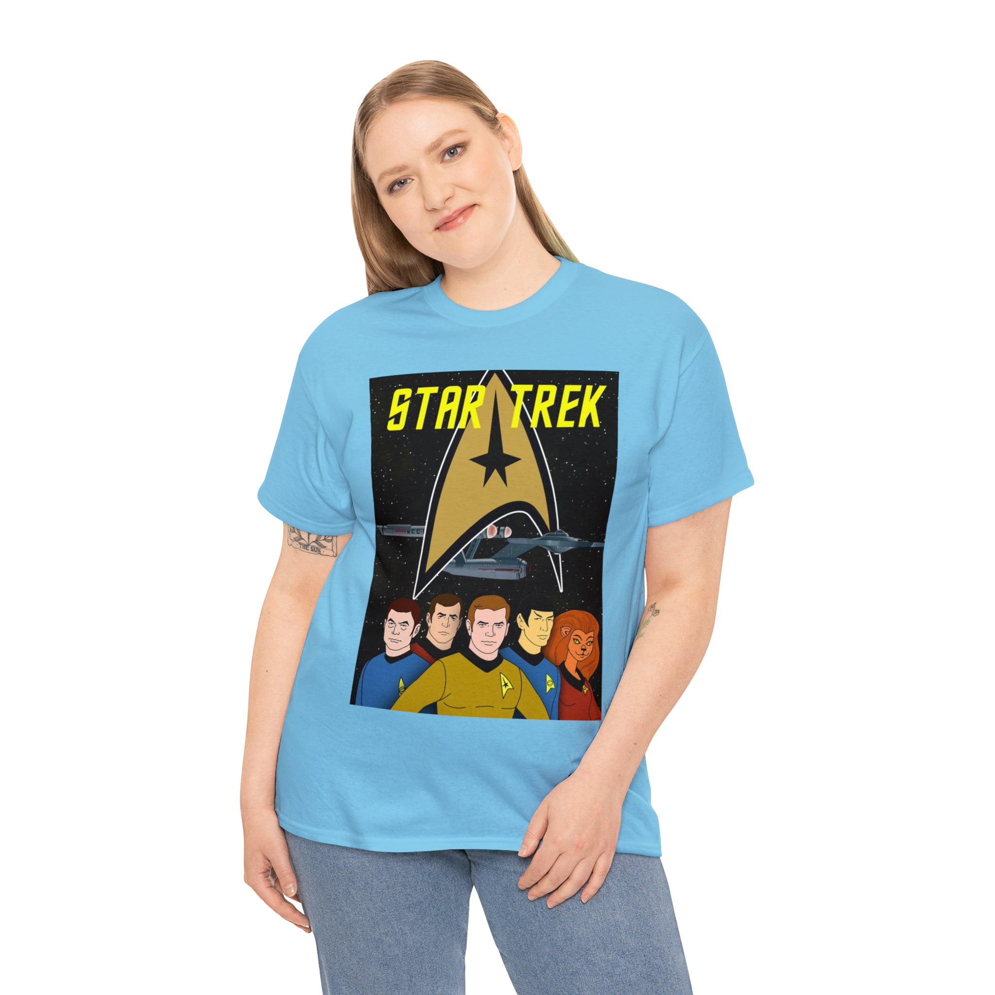 Star Trek Cartoon- Unisex Heavy Cotton T-Shirt - Creations by Chris and Carlos