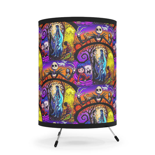 Nightmare Before Christmas- Tripod Lamp with High-Res Printed Shade, US\CA plug - Creations by Chris and Carlos