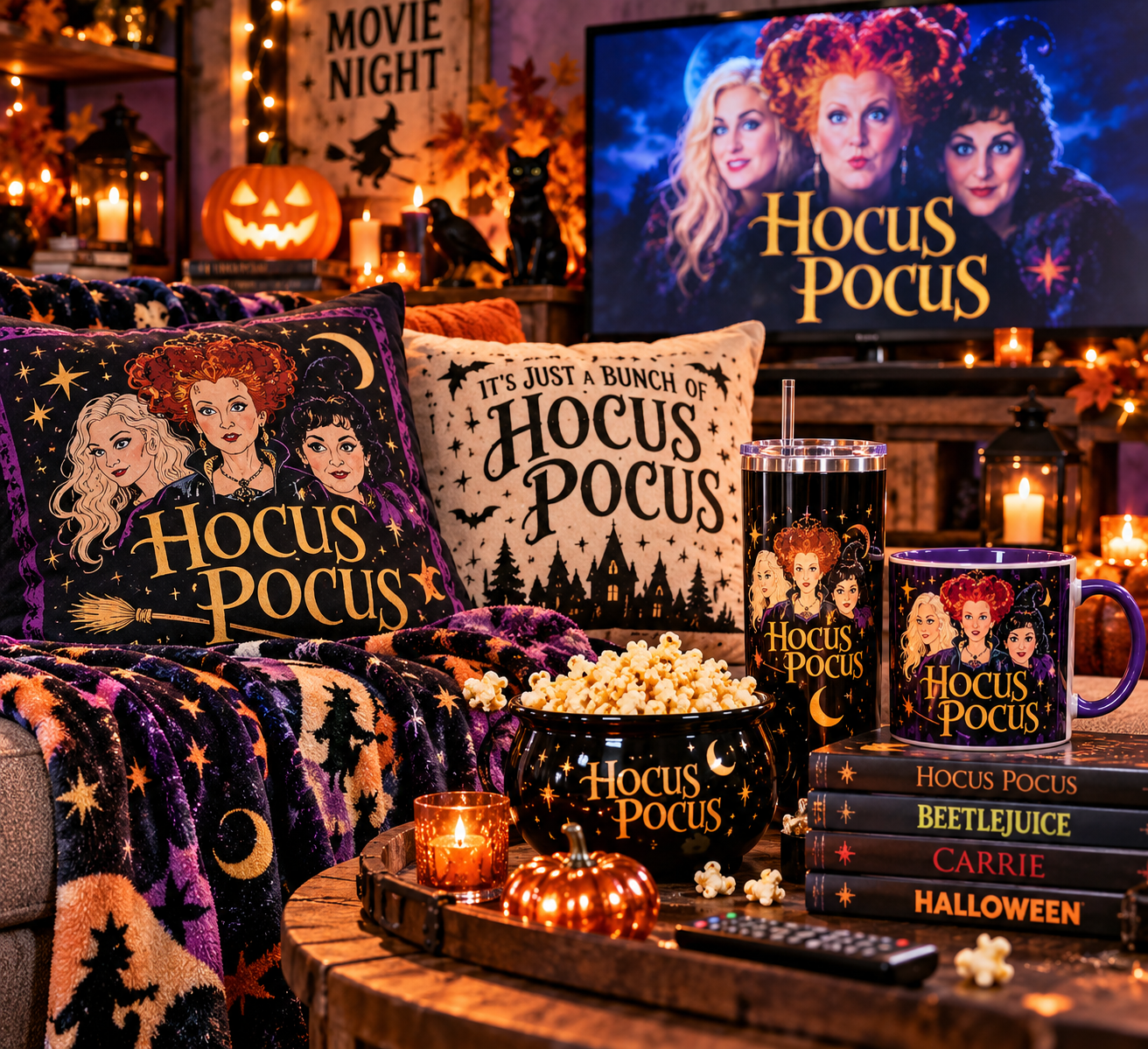 Hocus Pocus cozy movie night