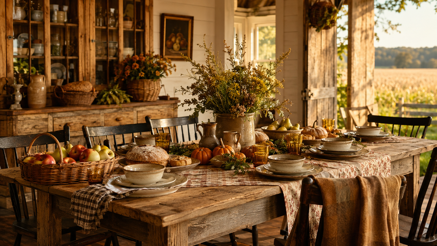 The Beauty of a Country Harvest | Warm Textures, Gathered Tables & Simple Traditions