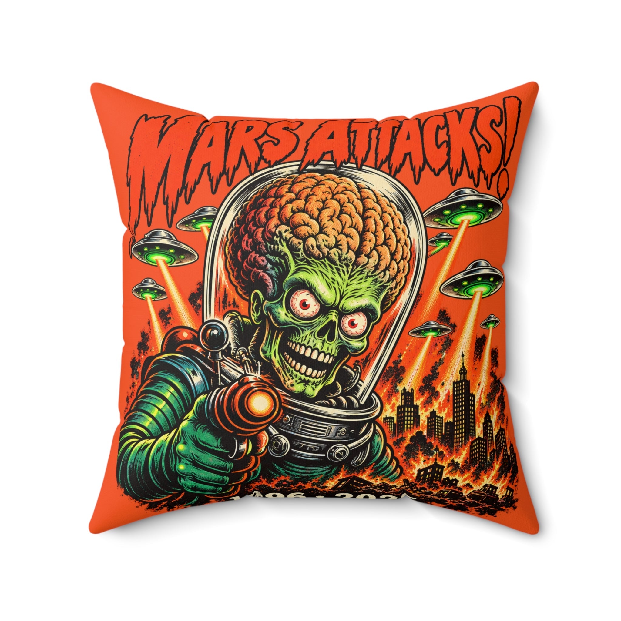 Mars Attacks! 30th Anniversary alien invasion pillow
