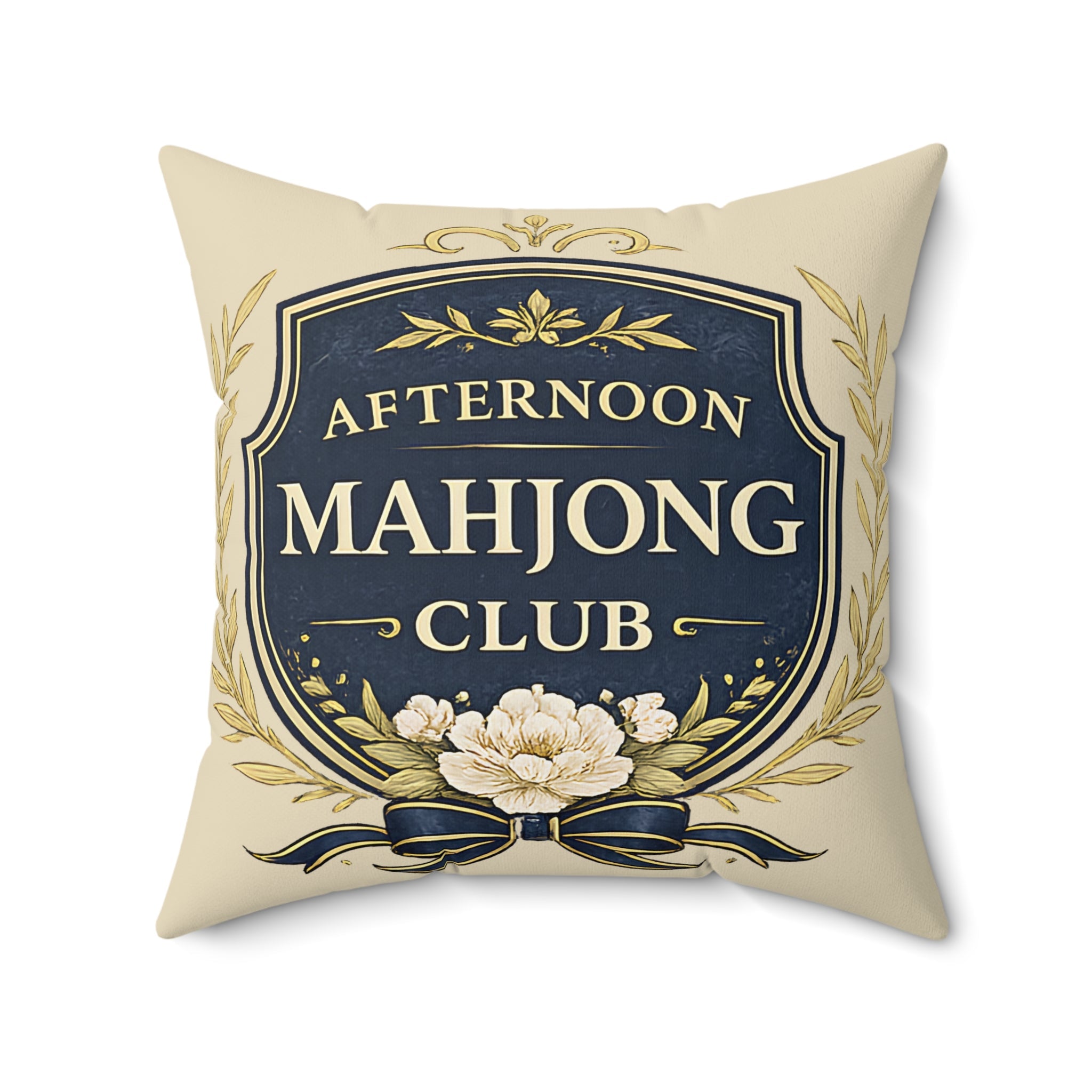Afternoon Mahjong Club Decorative Pillow