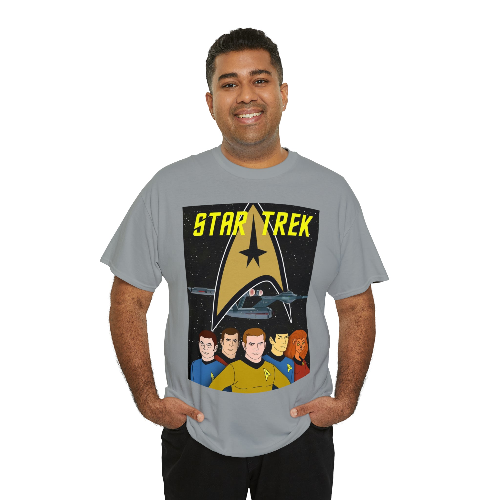 Star Trek Cartoon- Unisex Heavy Cotton T-Shirt - Creations by Chris and Carlos