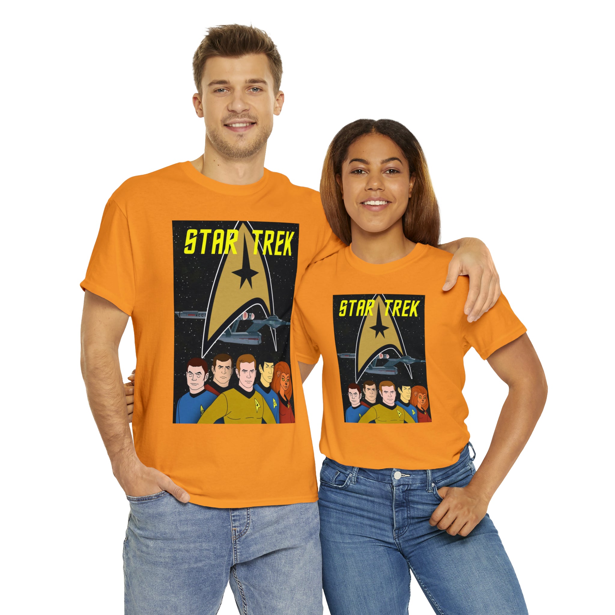 Star Trek Cartoon- Unisex Heavy Cotton T-Shirt - Creations by Chris and Carlos