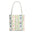 Floral Ribbon Stripe Tote Bag — Vintage Blue Vase Pattern