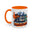 KnicksTape NYC Coffee Mug — New York Subway, Statue of Liberty & Orange Mascot Accent Mug (11/15 oz)