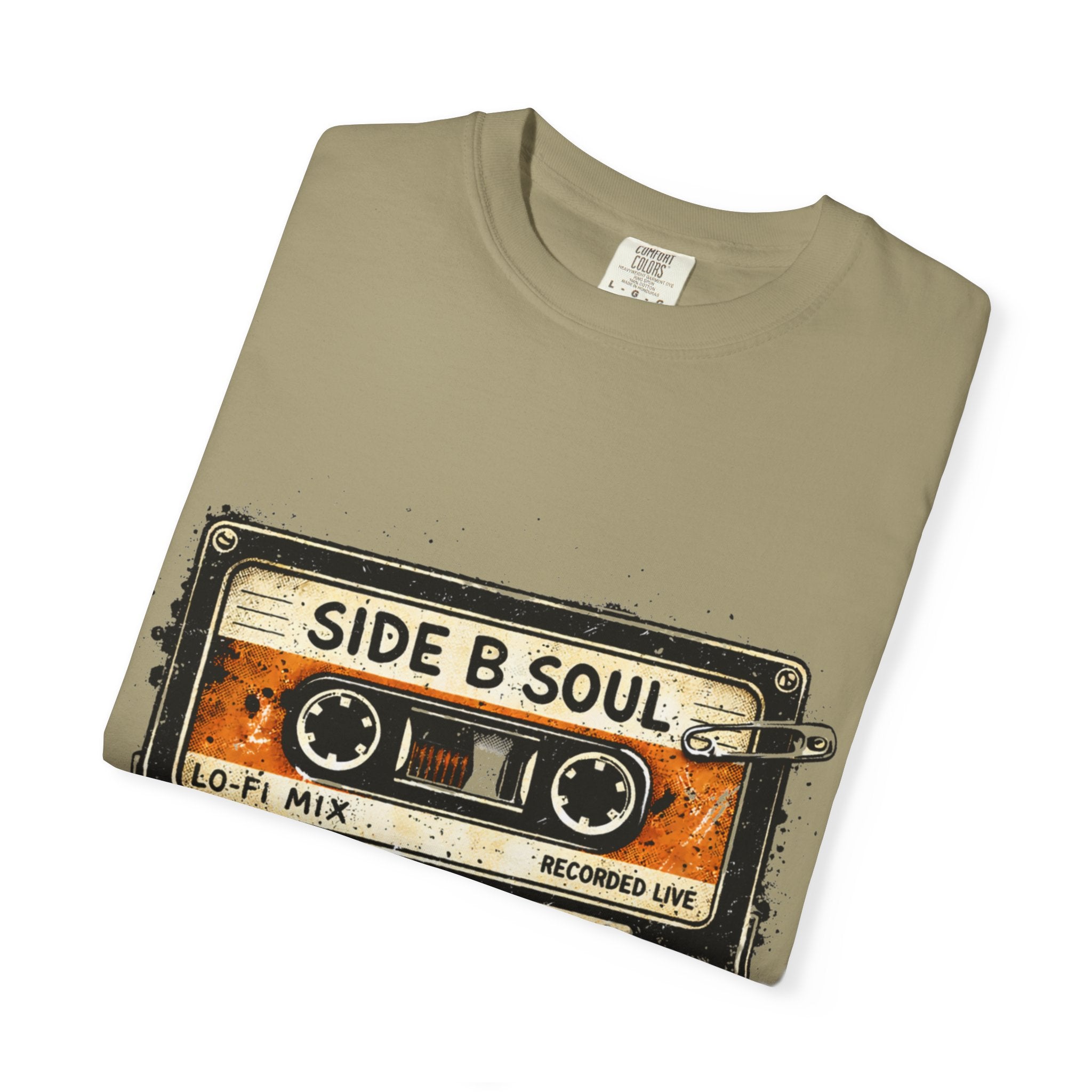 Analog Cassette T-Shirt — "Side B Soul" Vintage Tape Music Tee - Creations by Chris and Carlos