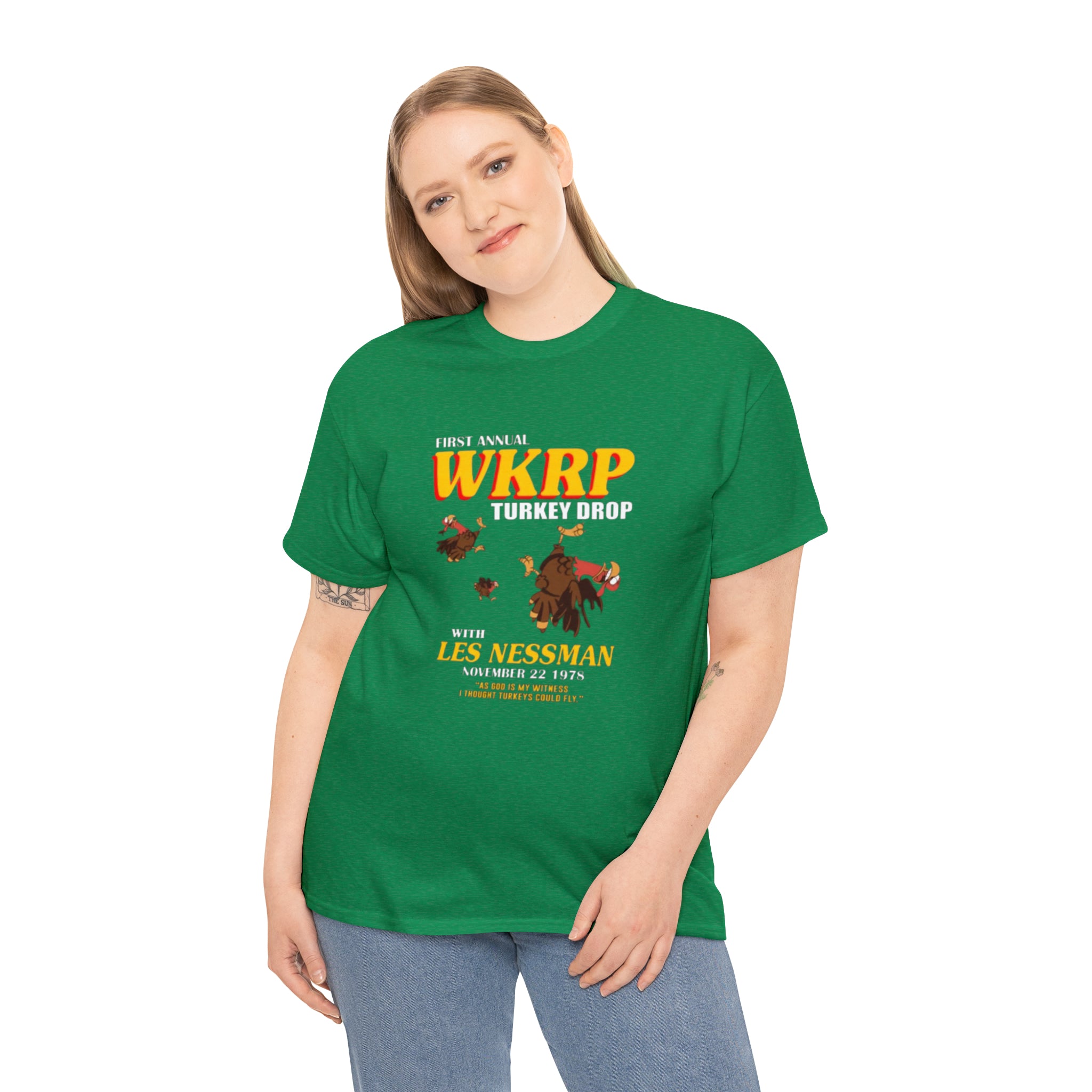 WKRP 70's TV Show- Unisex Heavy Cotton T-Shirt - Creations by Chris and Carlos